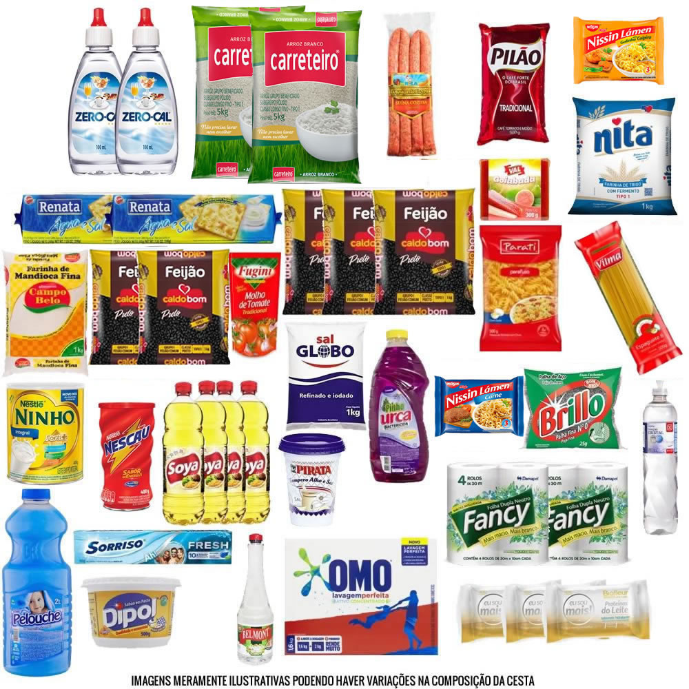 Cesta Básica Completa – E - Com adoçante (31 Itens)