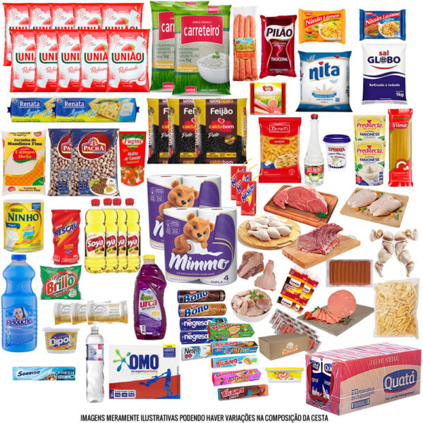 Cesta Básica Completa 102 Itens - Família Carioca